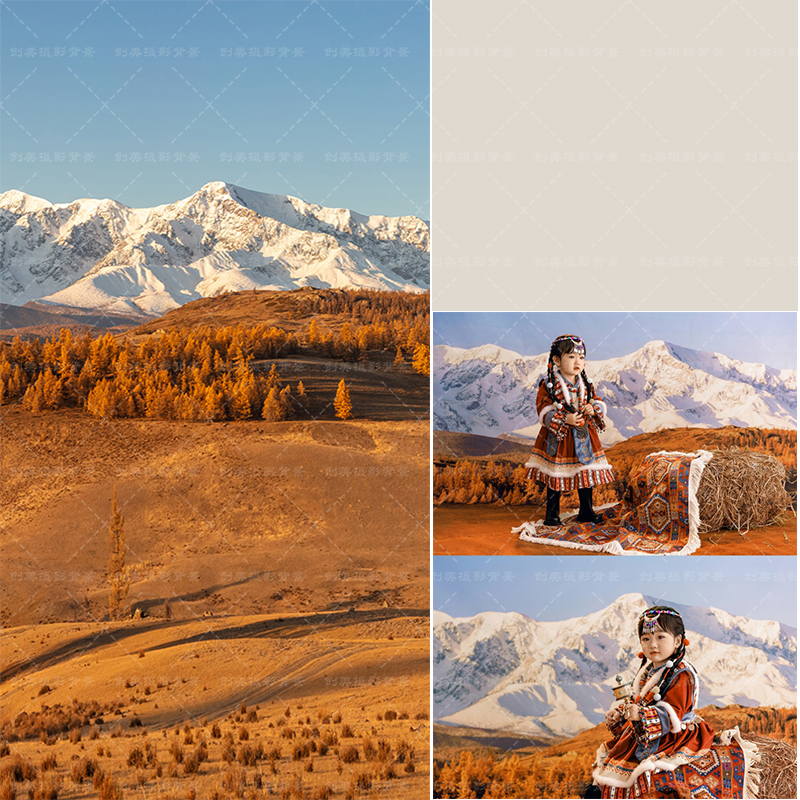 藏族拍照写真内蒙古风景摄影背景神明少女室内写真秋天室外写真
