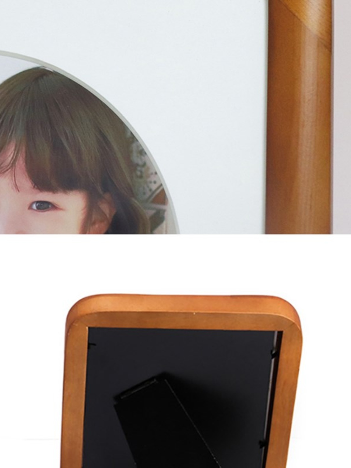 圆角实木相框摆台照片制作新中式桌摆婚J纱冲印国风全家福7寸8