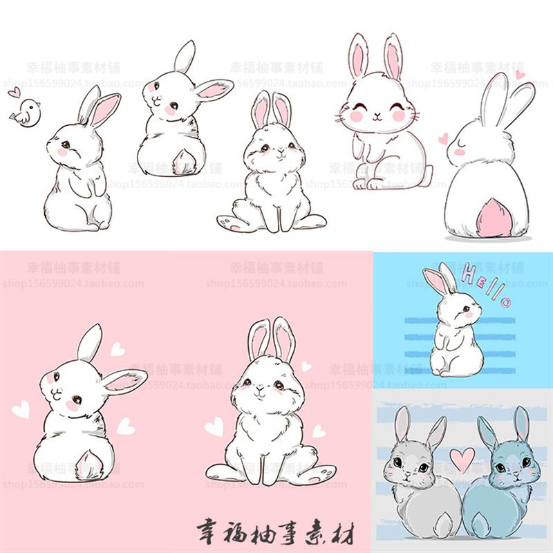 卡通小兔子 简笔画