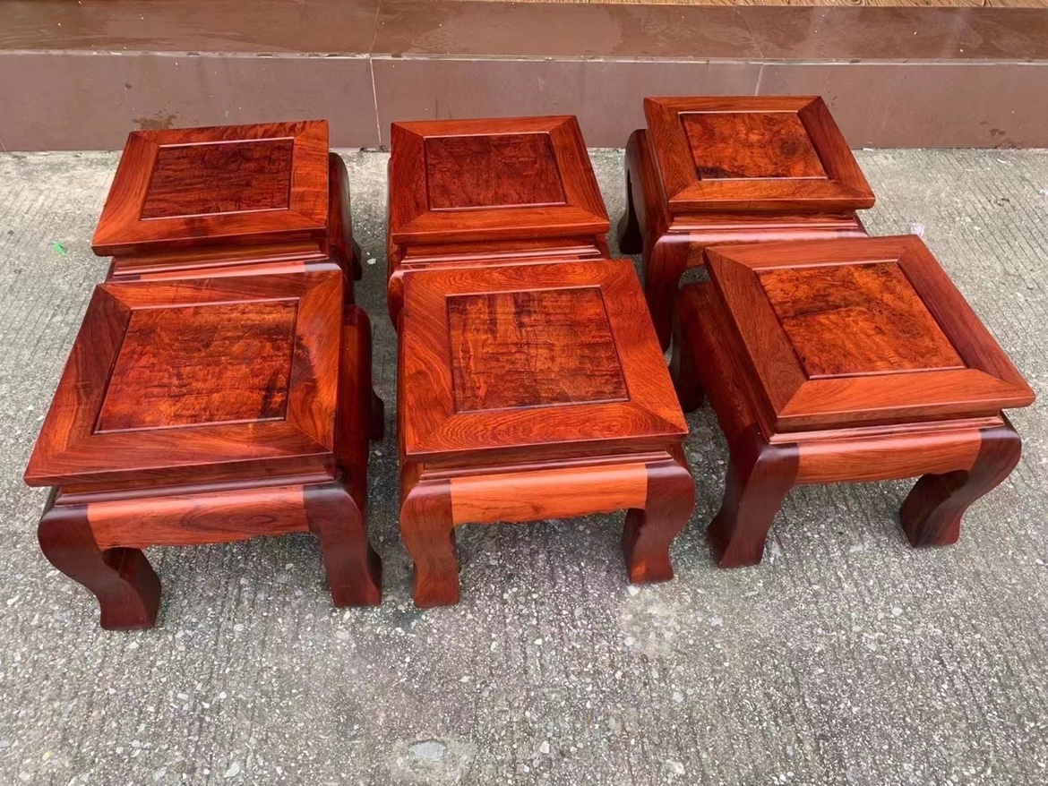 红木家具缅甸花梨木 虎脚凳实木换鞋凳矮凳沙发凳虎脚凳方凳
