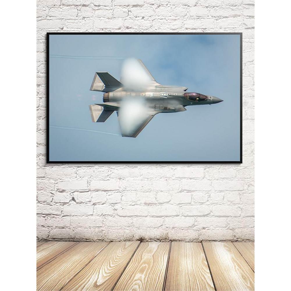 F35隐形战斗机 美国喷气式飞机军事演习实战2022新海报相框装饰画
