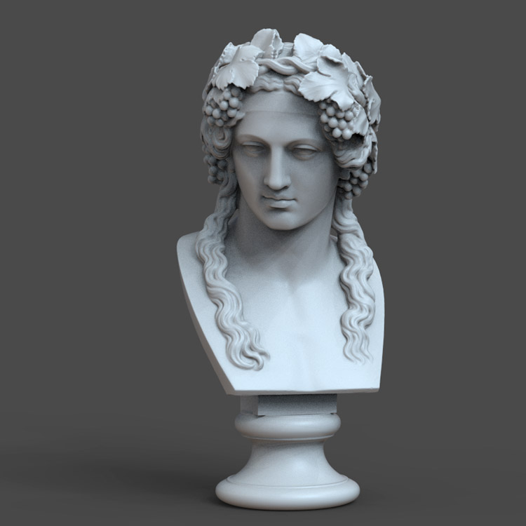 3d打印图纸模型希腊罗马雕像酒神狄俄尼索斯STL摆件圆雕图F3782