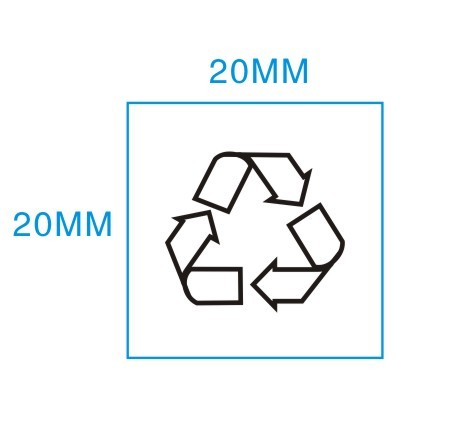 出口产品用循环标志不干胶贴纸 通用环保标贴 强制回收利用标签贴