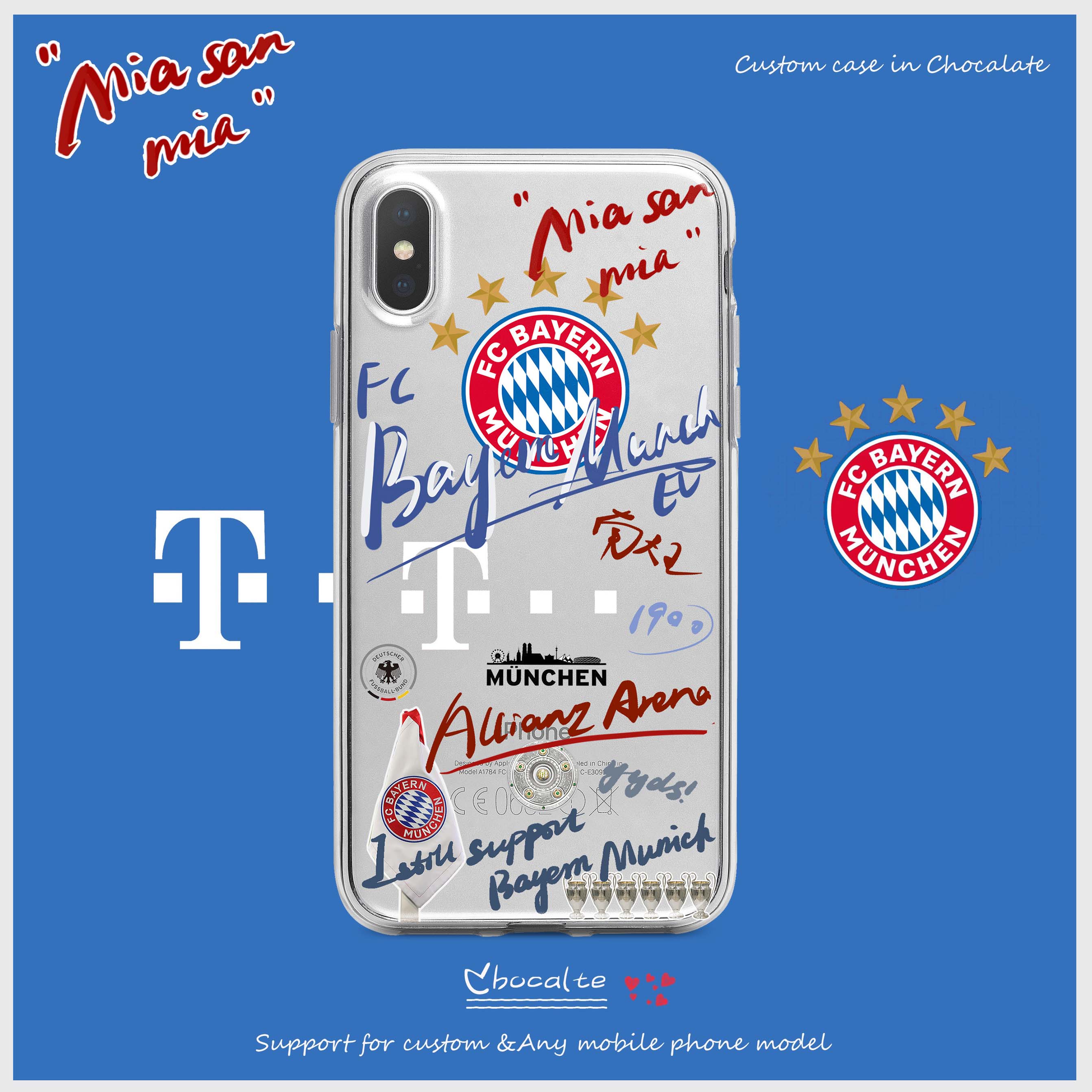 拜仁慕尼黑足球手机壳原创适用于苹果15promax托马斯穆勒华为mate60iphone13穆夏拉vivo磁吸OPPO小米14凯恩