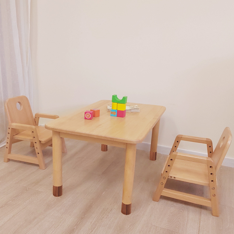 幼儿园桌子椅子课桌椅实木儿童桌椅套装榉木宝宝升降学习桌玩具桌