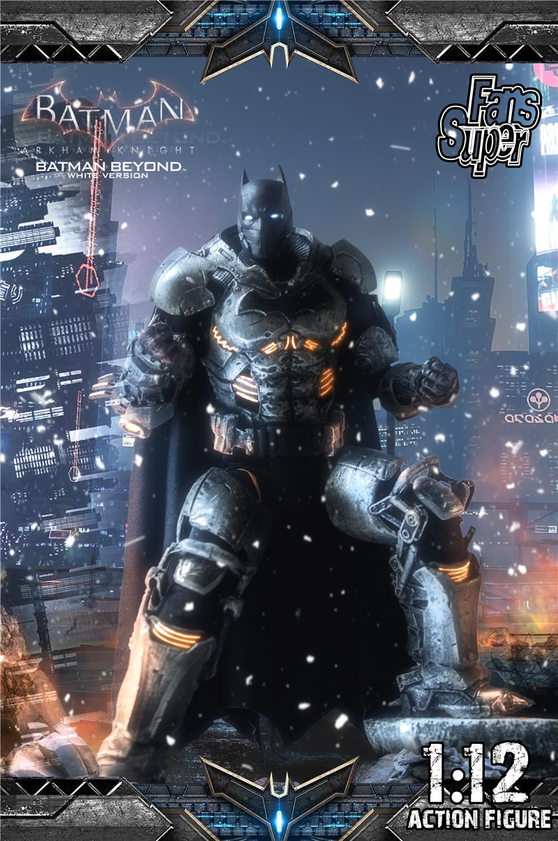 现货1/12复仇骑士6寸蝙蝠侠可动模型 黑暗骑士热能重机甲蝙蝠侠