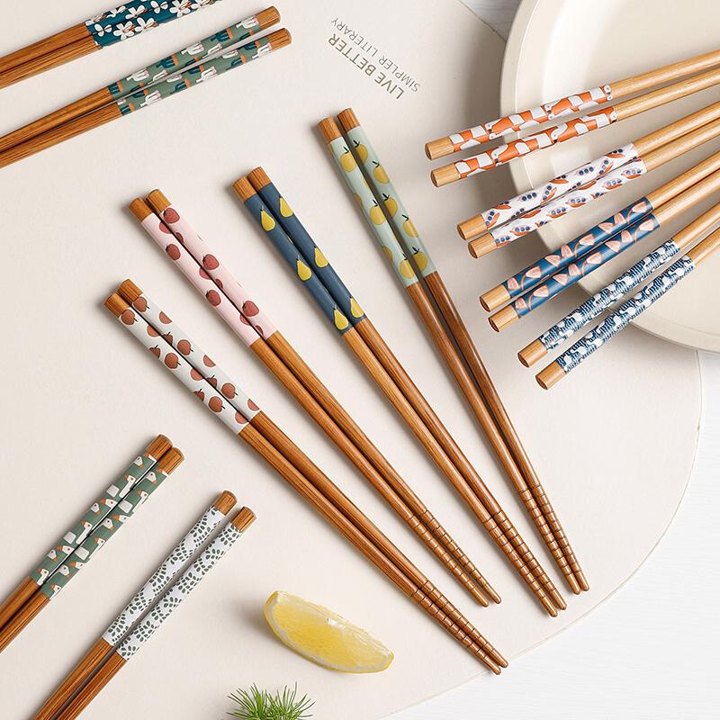 实木筷子家用高档精致防滑创意餐具家庭套装高颜值分餐快子耐高温