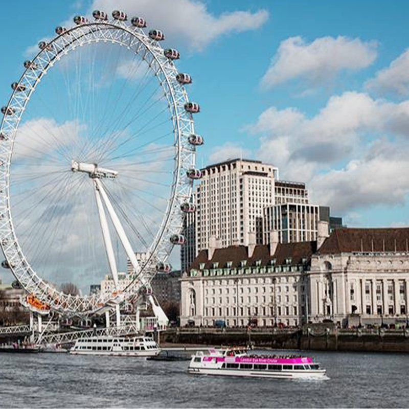 [伦敦眼-伦敦眼 + 观光游船标准门票提前预订（旺季）]伦敦眼门票+泰晤士河观光游船票|快速出票|既定即用