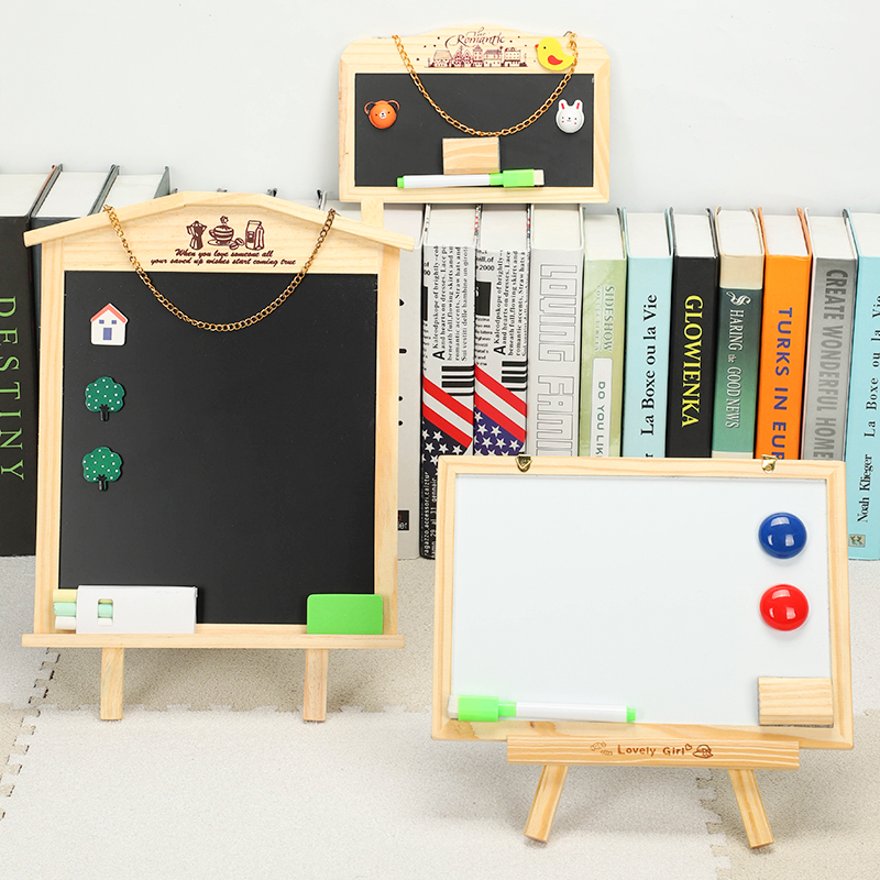 韩国创意文具孩子涂鸦绘画板小黑板家庭留言板磁性小黑板挂式玩具