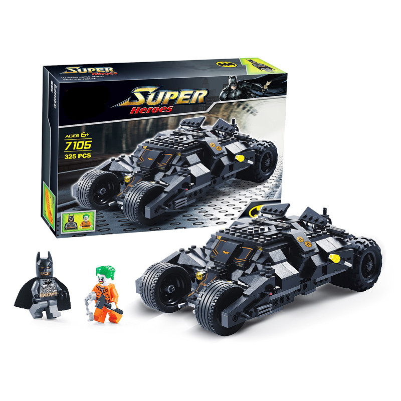男孩礼物7105蝙蝠侠战车摩托车超级英雄儿童益智拼装车积木玩具