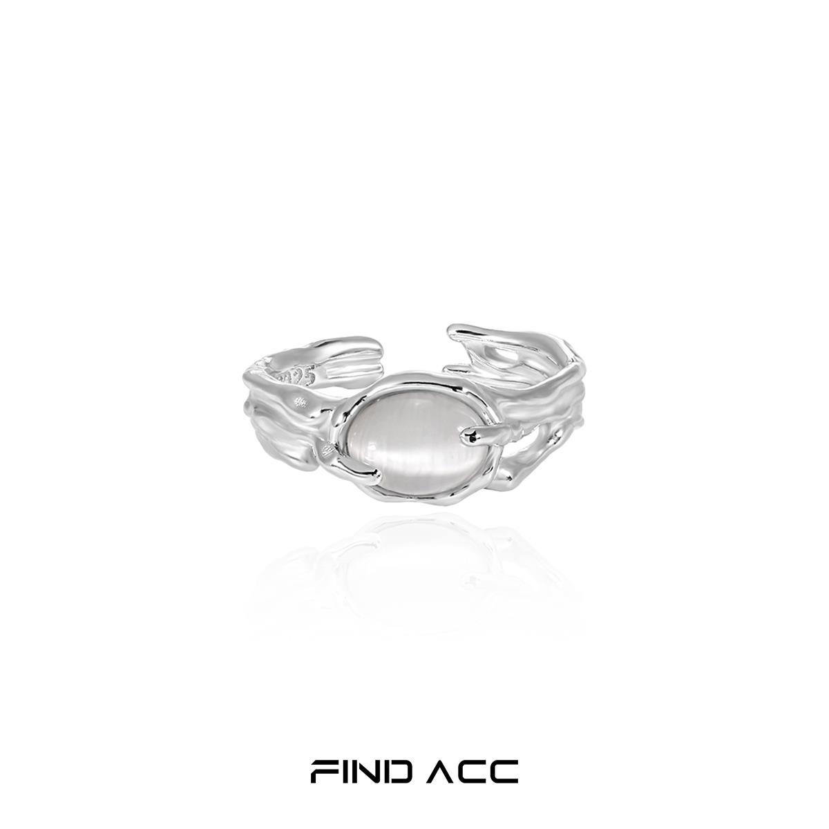 FIND ACC/寒月系列 戒指纯银新款高级感小众设计甜酷气质指环银饰