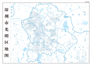 深圳市光明区2地图定制行政区划水系交通地形卫星流域小区村界打