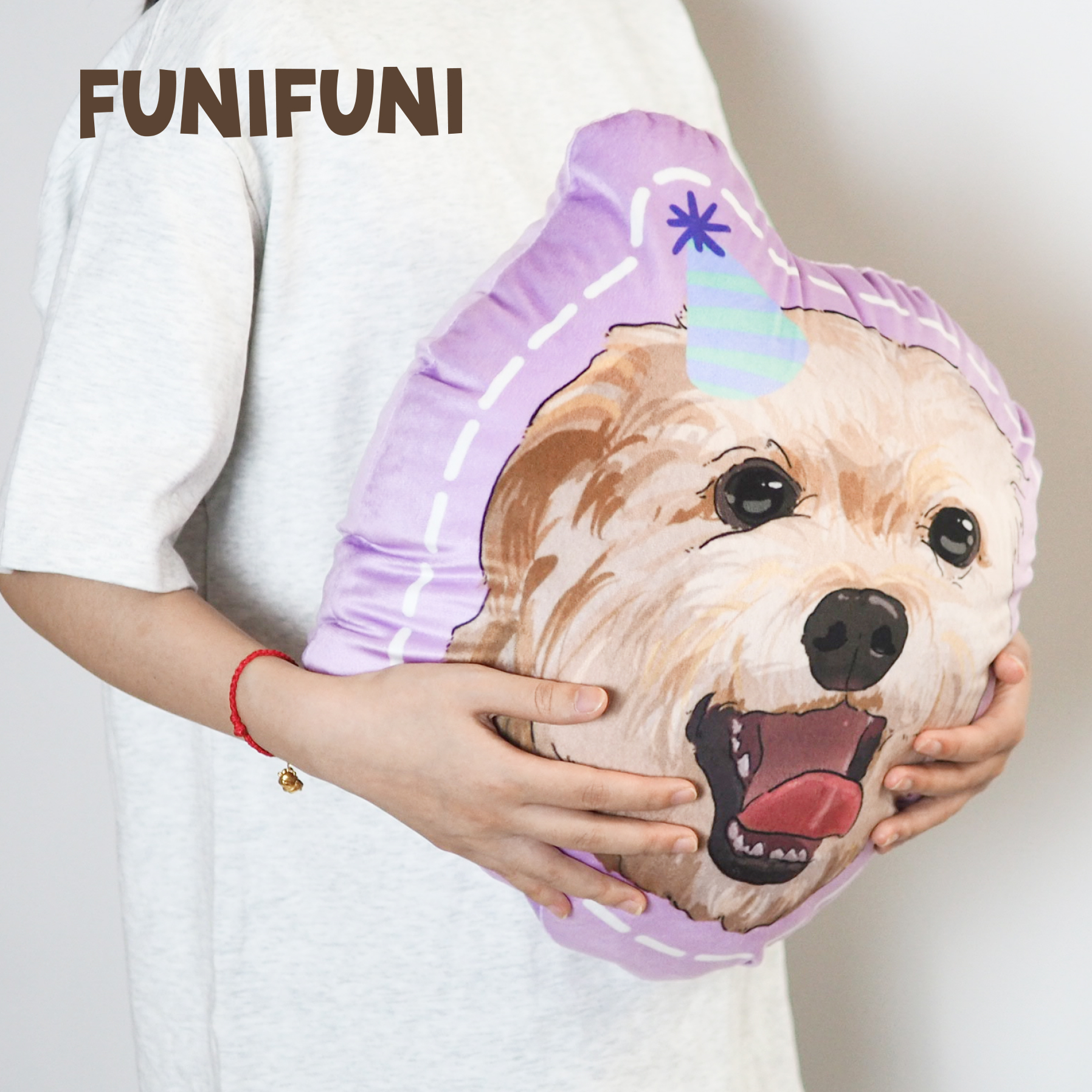 Funifuni原创设计定制抱枕不规则外形抱枕猫狗宠物来图定制礼物