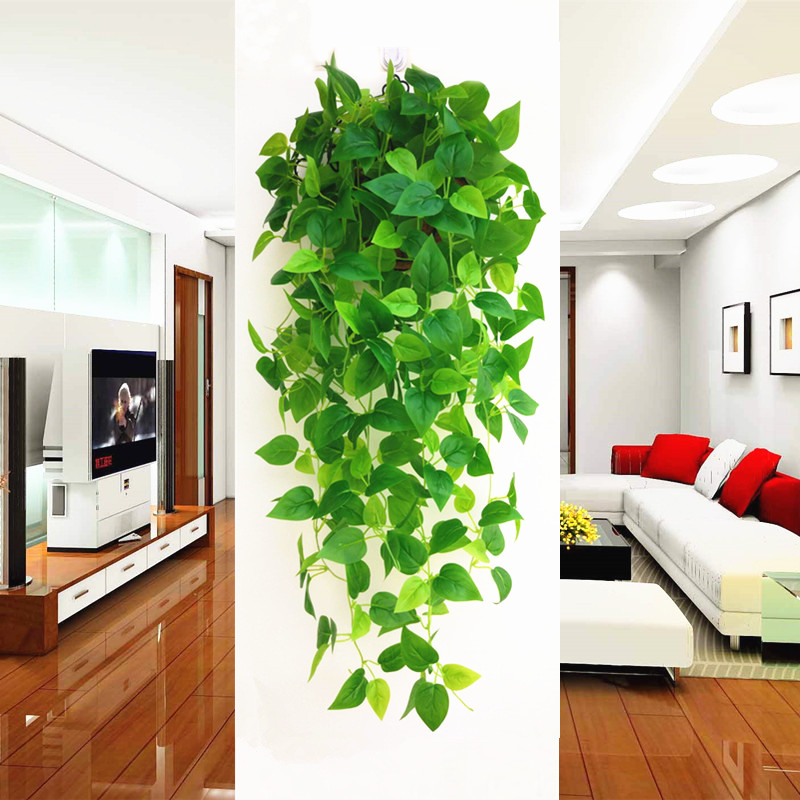 仿真绿萝长藤假花壁挂绿植吊兰装饰植物吊花挂墙上塑料假垂吊盆栽