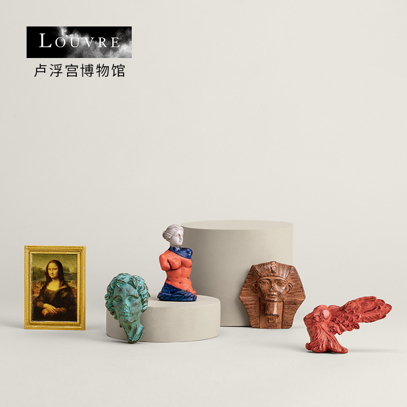 卢浮宫博物馆3D立体冰箱贴套装蒙娜丽莎埃及法老胜利女神维纳斯