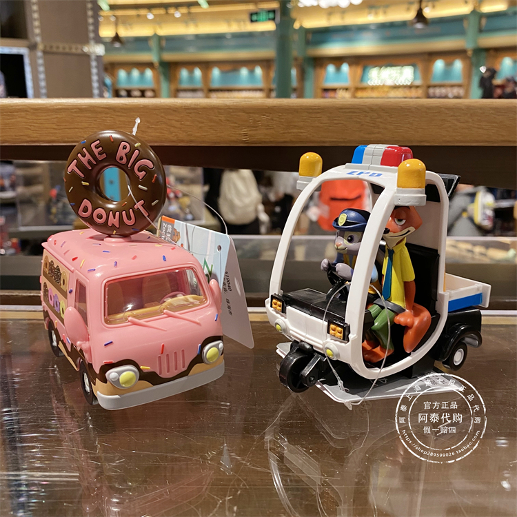 上海迪士尼国内代购疯狂动物城朱迪警官尼克警车回力车儿童玩具车