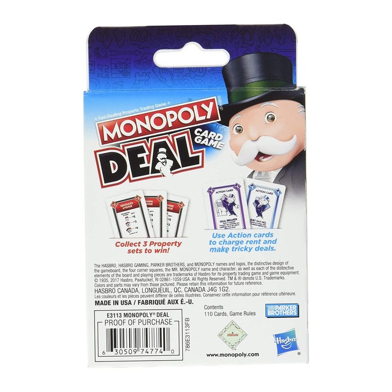 极速Monopoly Deal  Play Cards Board  Family Party Poker  Fun