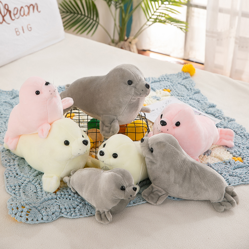 海洋海底世界仿真海豹小海狮公仔毛绒玩具抱枕玩偶生日 儿童礼物