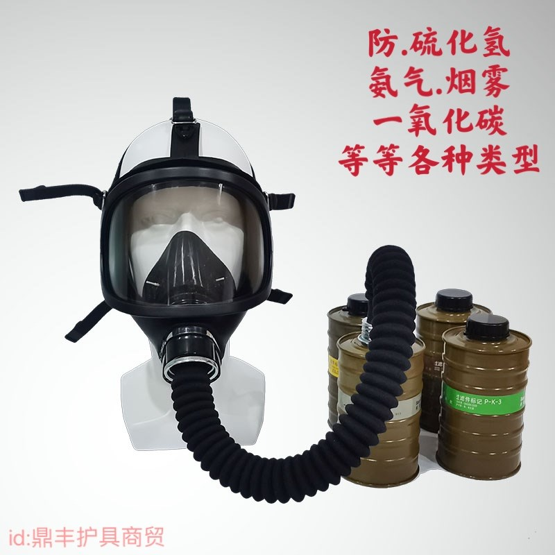 14型防毒面具防氨气硫化氢一氧化碳甲醛喷漆防毒面罩自吸过滤式