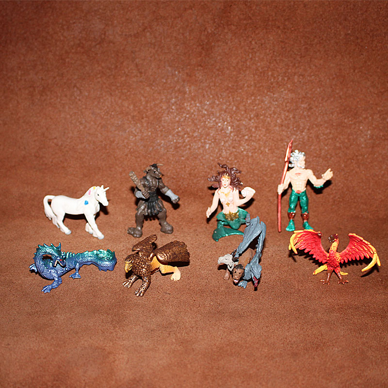 safari 动物模型 早教玩具 神话传说场景摆件 美人鱼 海神 牛头怪