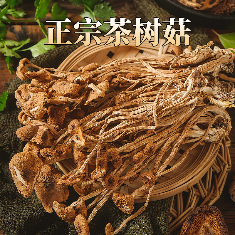 茶树菇农家新货开伞干货茶树菇茶新菌菇优质无硫煲汤食材