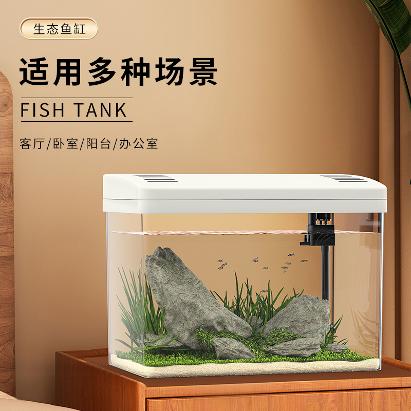 鱼缸小型客厅2024新款造景金鱼斗鱼生态缸亚克力乌龟饲养缸特大号