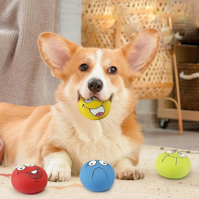 柯基乳胶狗狗玩具表情笑脸系列吱吱叫狗狗玩具适用于小型中型小狗