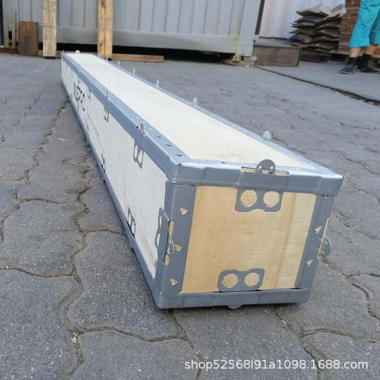 青岛木箱包装厂家销售物流钢边箱 木箱包装可丝印logo