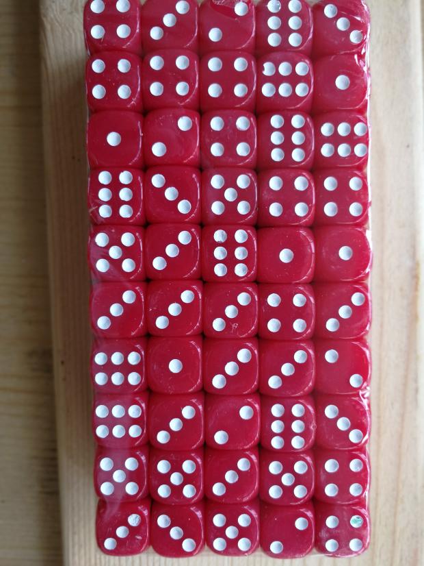 12号红色骰子斜杠一印小十二号11.5MM麻将机用色子投子塞子甩子