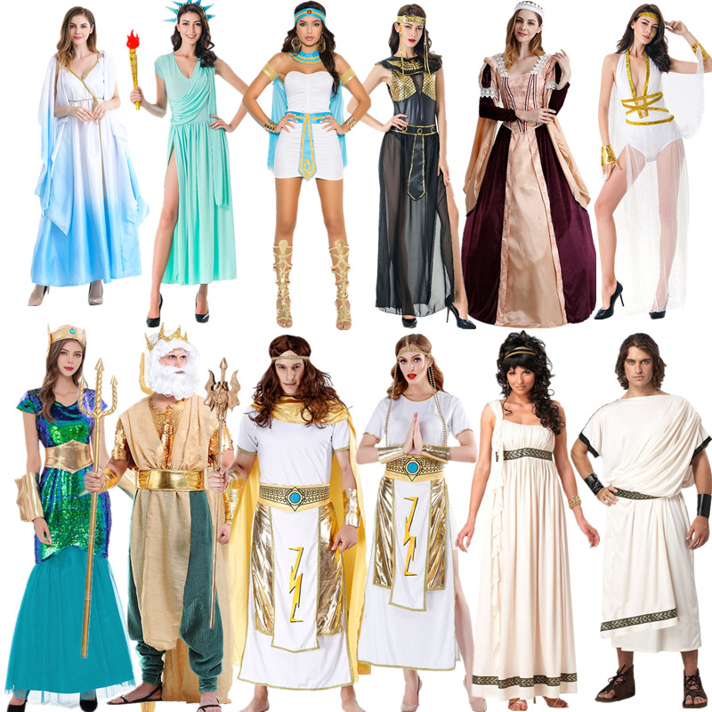 成人埃及法老艳后服装古希腊神话女神服饰情侣cos服罗马传统服装
