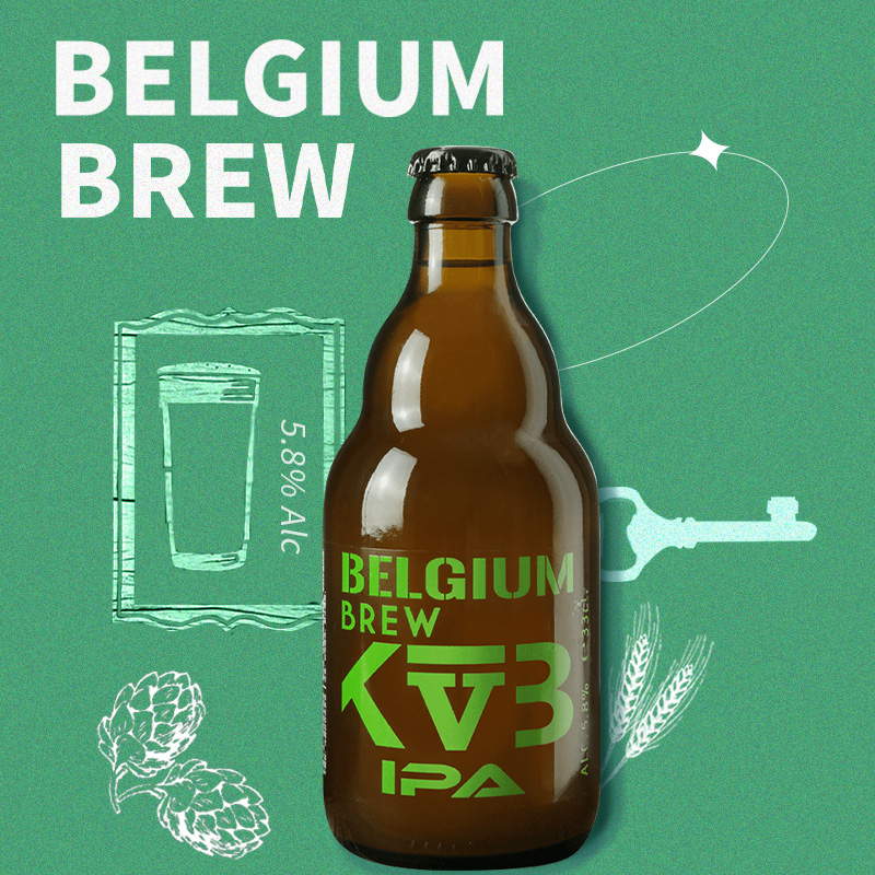 比利时进口白啤酒 KVB布雷帝国IPA啤酒330ml*6瓶装 进口精酿