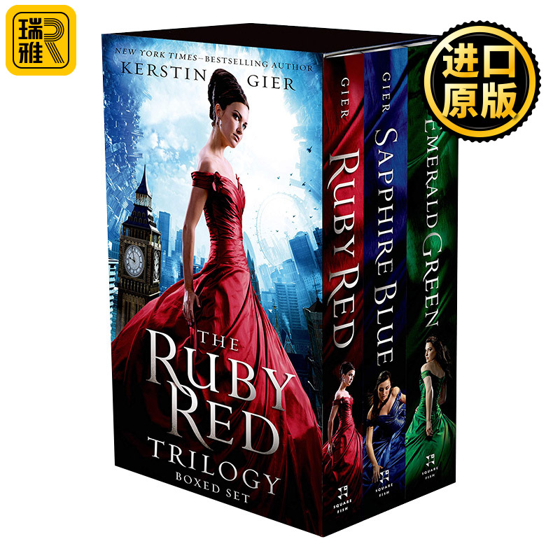 时空之恋三部曲 Ruby Red Trilogy Boxed Set 时间旅行 青少年电影 英语课外阅读提升