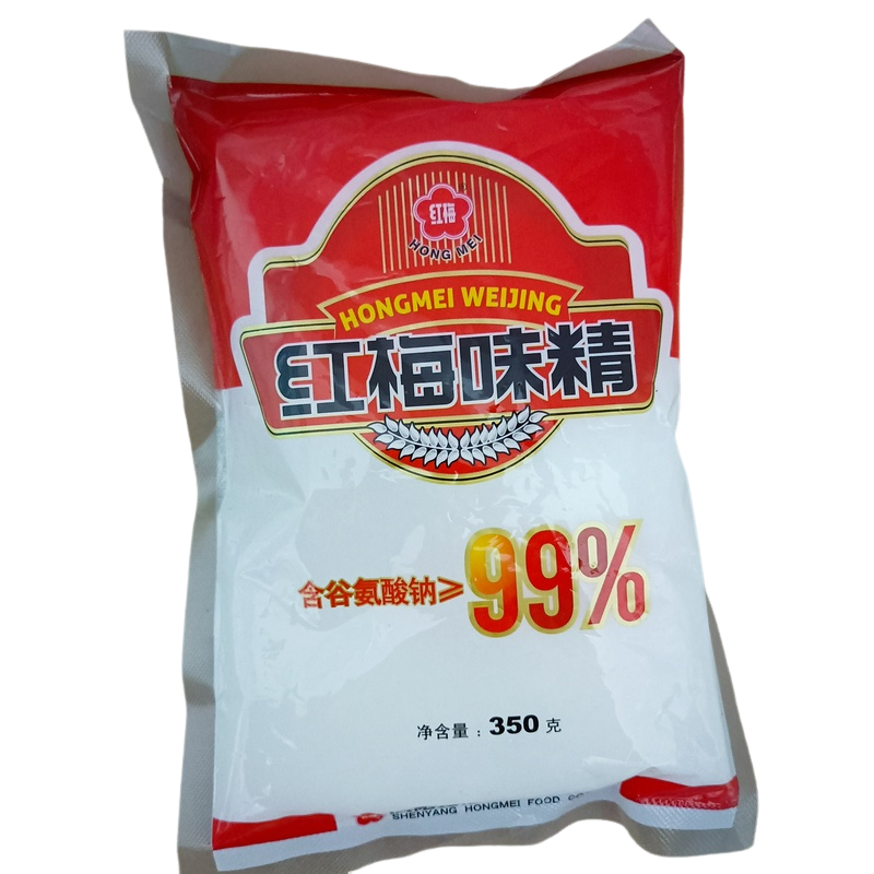 红梅味精350g东北沈阳大袋味素99%含量颗粒家用商用提鲜调味无盐