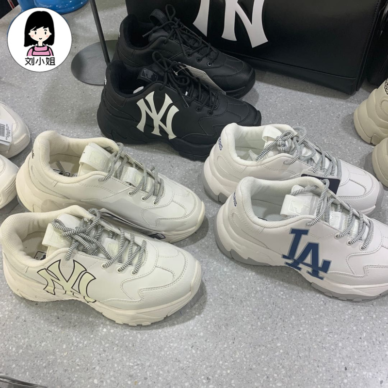 韩国直邮 MLB老爹鞋女男洋基队厚底增高小白鞋运动鞋新款鞋子SHC1