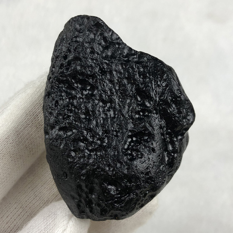 天然黑色玻璃陨石外太空原石奇石摆件矿物标本石把玩件水晶教学石