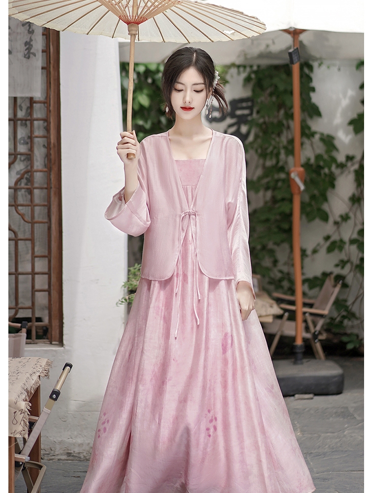 新中式国风汉服改良版日常通勤小个子古风汉元素中国风女装连衣裙