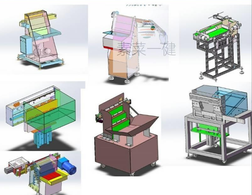 推板式提升机推板送料机构推板上料 3D图纸 机械设计三维素材