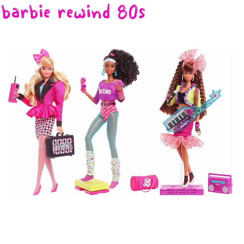 美国正版芭比娃娃玩具重回80年代barbie rewind 80s