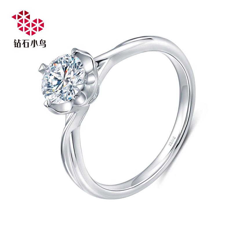 钻石小鸟18K金钻石戒指-神秘花园 -女戒结婚求婚戒指戒托-RDR05