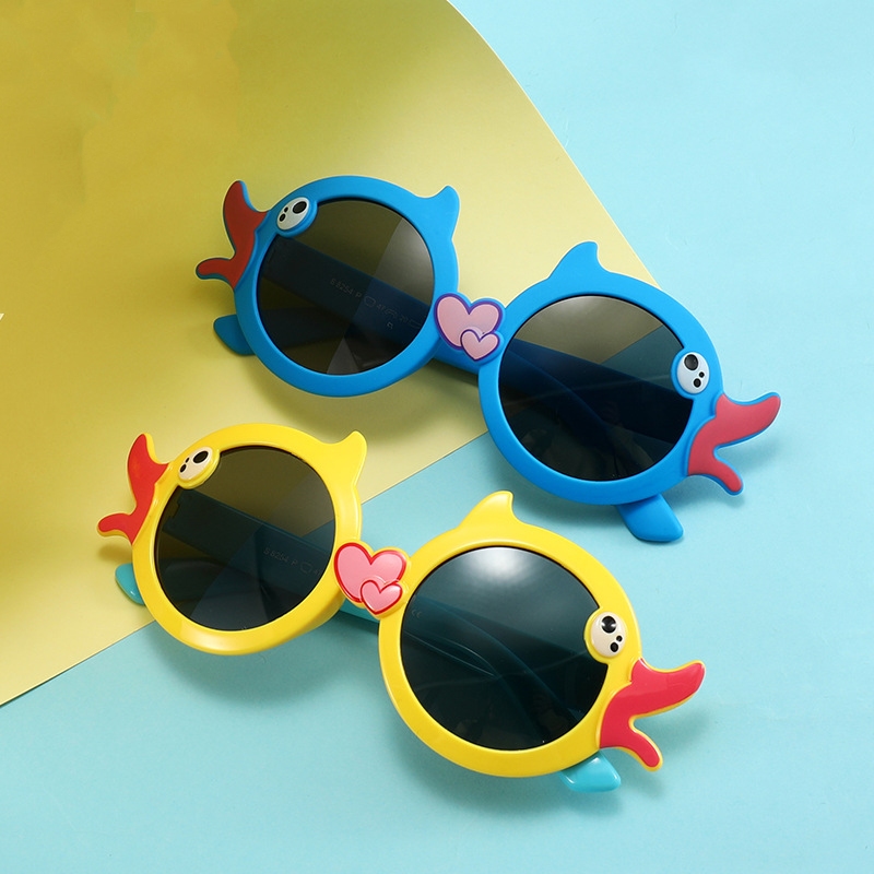 2023新款软硅胶儿童偏光太阳眼镜潮卡通可爱小鸭防紫外线辐射墨镜