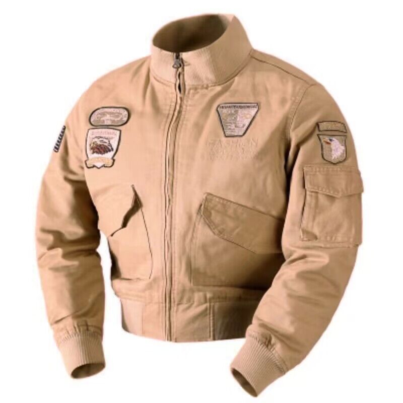 美国美式夹克男外套飞虎队装男装秋冬季加绒加厚休闲飞行员夹克