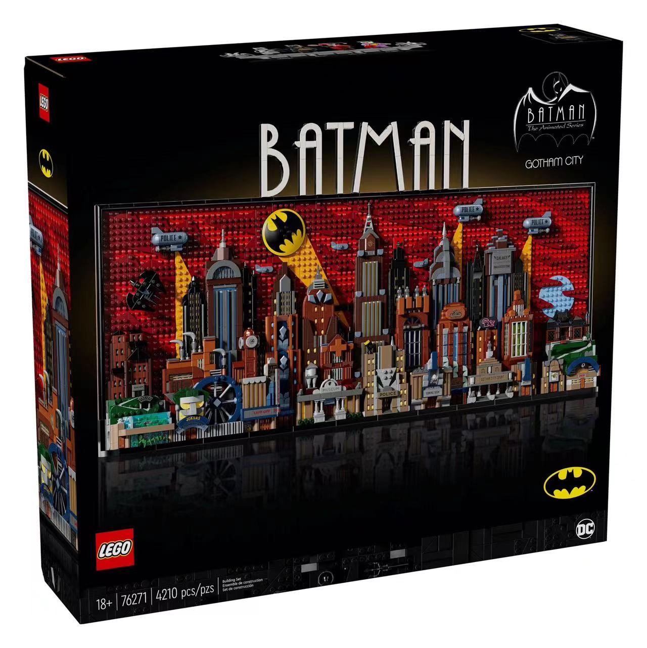 LEGO乐高76271超级英雄系列蝙蝠侠:动画版哥谭市男女益智拼装积木