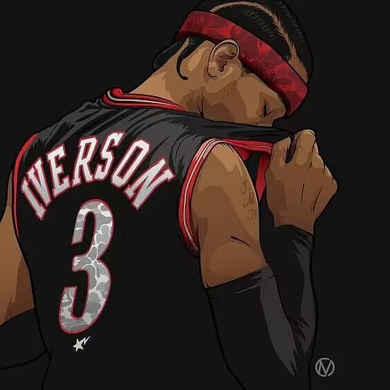 答案阿伦艾佛森3号1号球衣球迷版热压新秀篮球服Iverson背心上衣