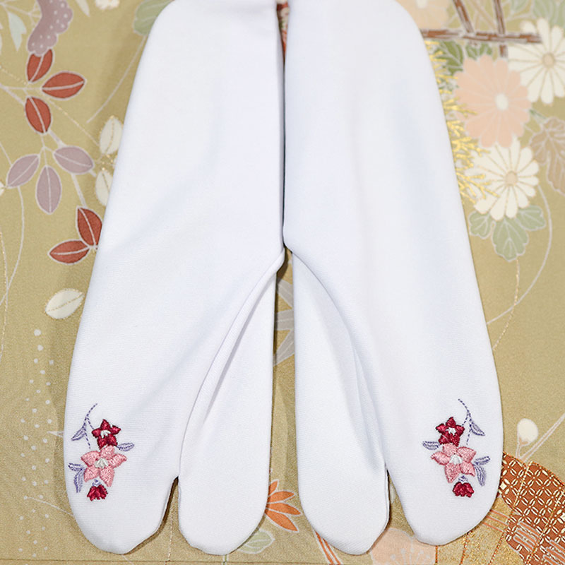 短款日本木屐袜子cosplay 二趾袜2趾袜二指袜白色日式刺绣日系