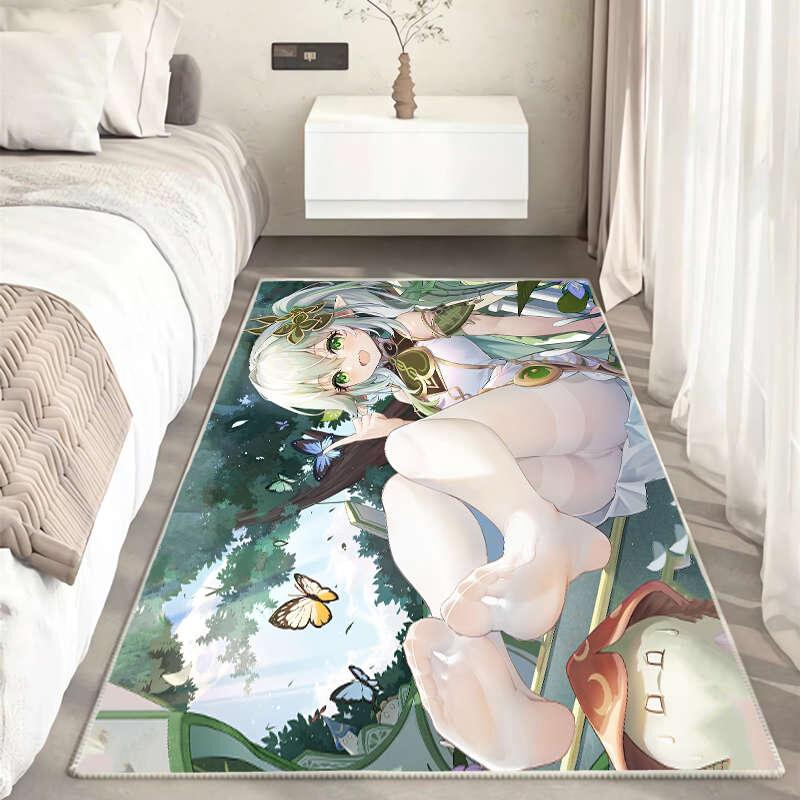 足控二次元美女地毯卧室床边毯地垫卡通动漫书房脚垫DIY来图定制