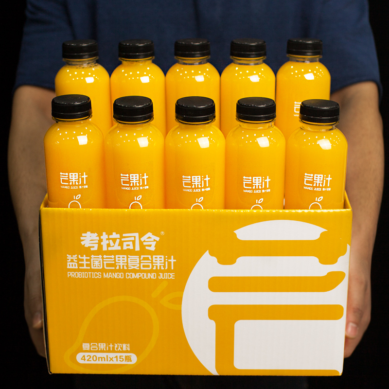 考拉司令芒果味益生菌果汁饮料420ml×15瓶整箱网红送礼饮品特价