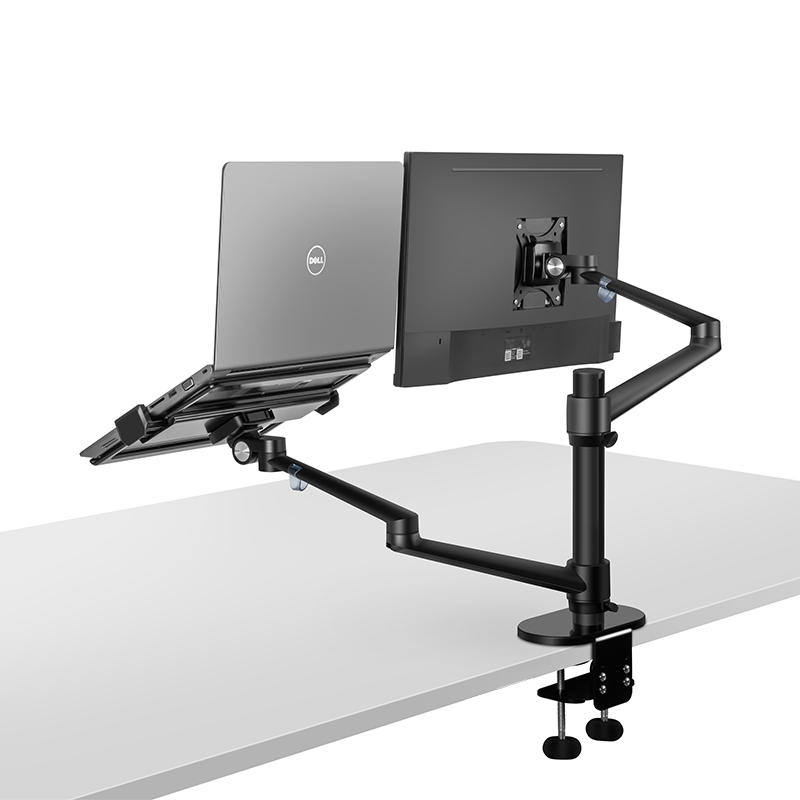 笔记本台式电脑显示器支架组合架子双屏办公桌面升降增高托架收纳铝合金平板抬高架底座支撑托架旋转伸缩悬空
