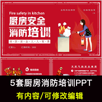 厨房消防安全培训PPT课件防火灾知识宣传教育PPT