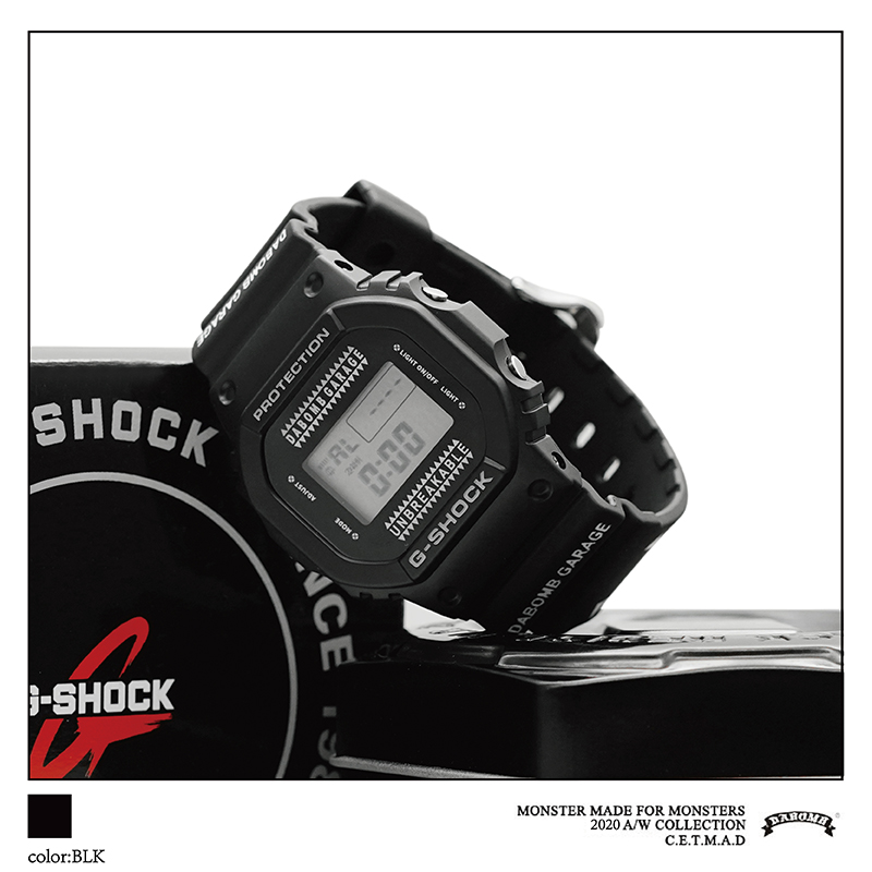DABOMB X 阿严制造卡西欧DW5600E黑魂小方块美式街头男女运动手表