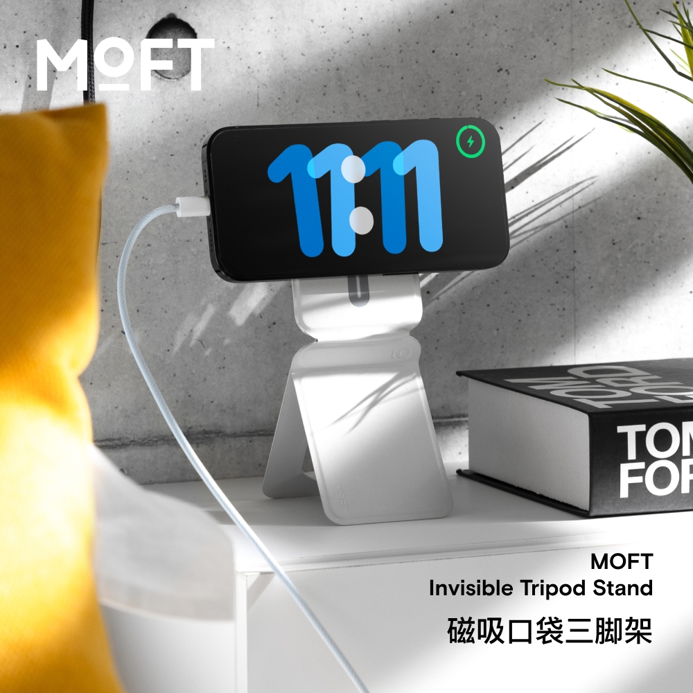 MOFT 适用iphone15/Plus/Pro/Pro Max直播拍摄自拍磁吸多功能手机苹果14/13支架三角折叠无线充兼容MagSafe